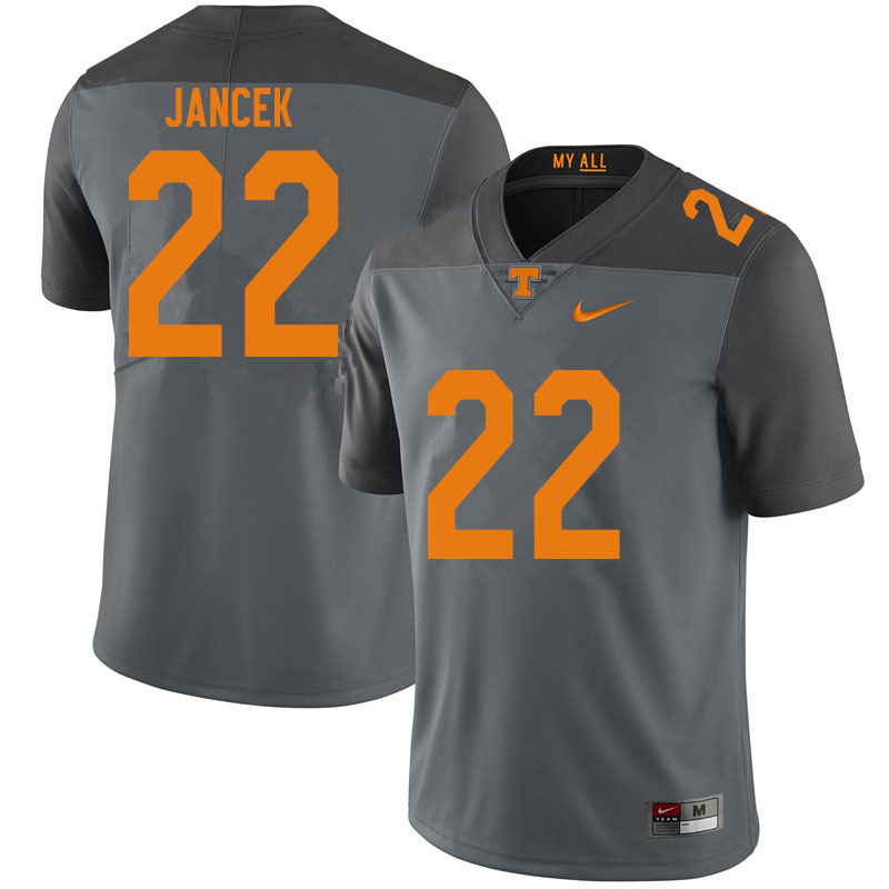 Men #22 Jack Jancek Tennessee Volunteers College Football Jerseys Sale-Gray